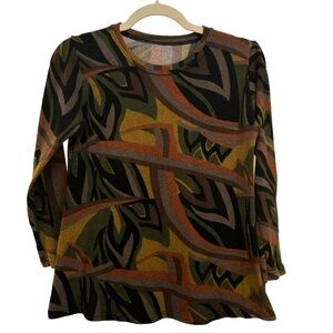 Multicolored Patterned Long Sleeve Shirt
